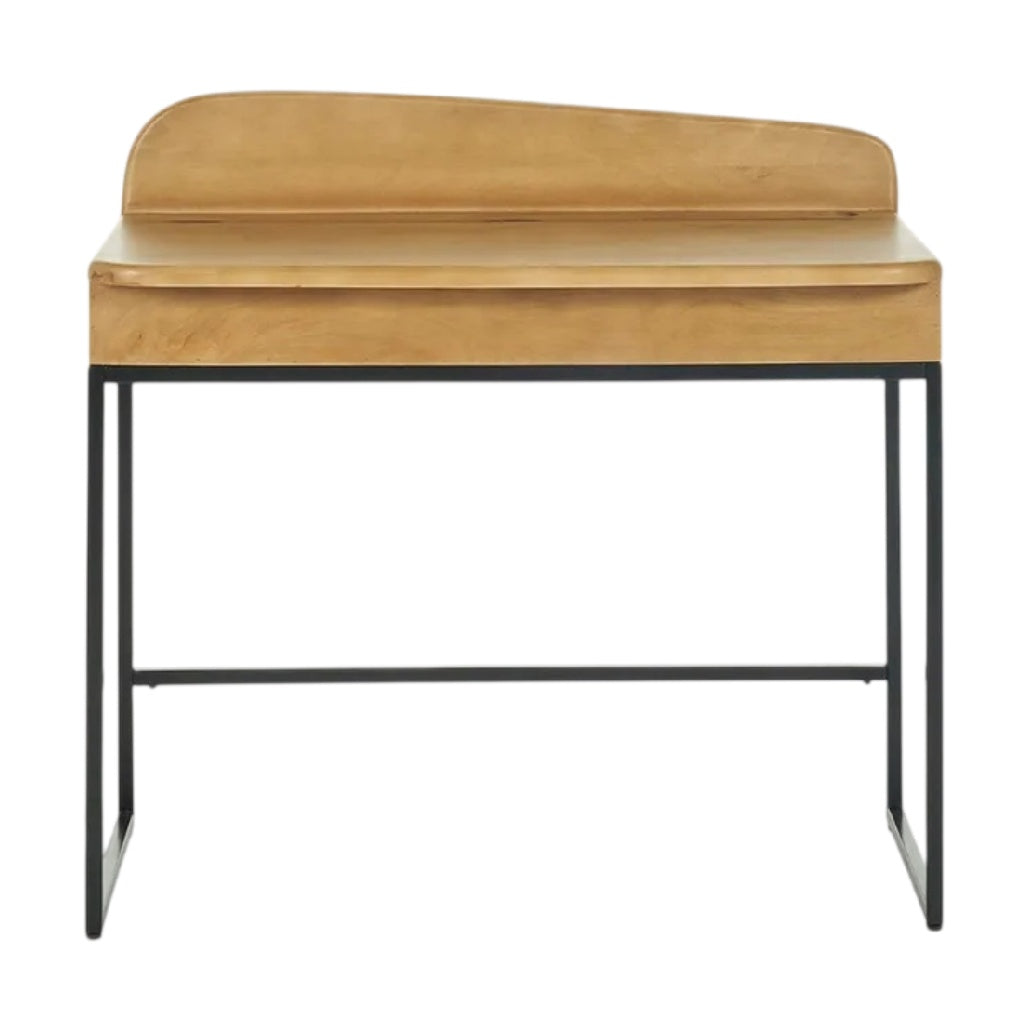 **Bureau minimaliste en bois avec structure en métal**